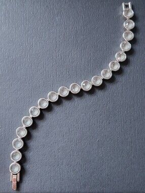 Touchstone Crystal by Swarovski Ice Bracelet Dark Grey Rhodium Plating